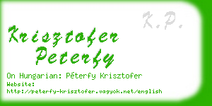 krisztofer peterfy business card